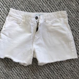 White jean shorts